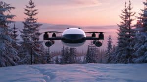 Drone dans la neige