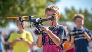 Enfant avec un drone