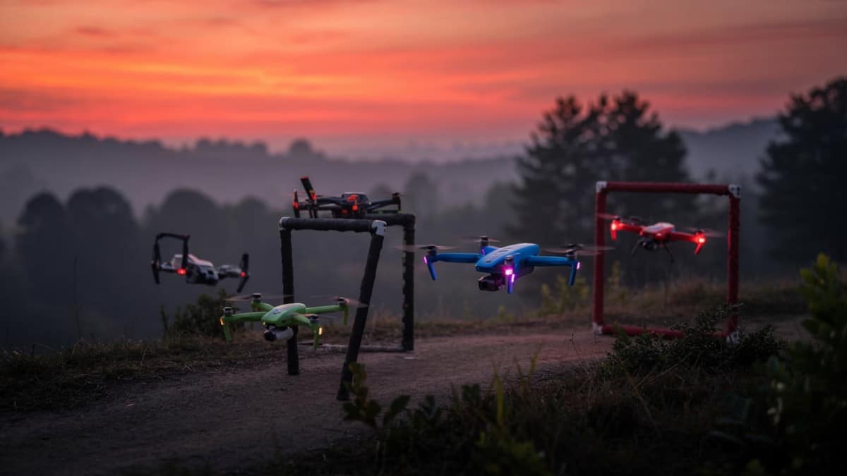 Drones franchissant des obstacles