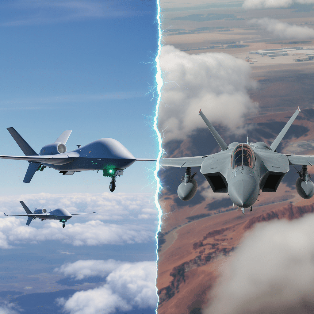 découvrez notre comparatif approfondi entre drones militaires et avions de chasse. analysez les différences clés en matière de technologie, de performance et d'application dans les opérations militaires modernes.