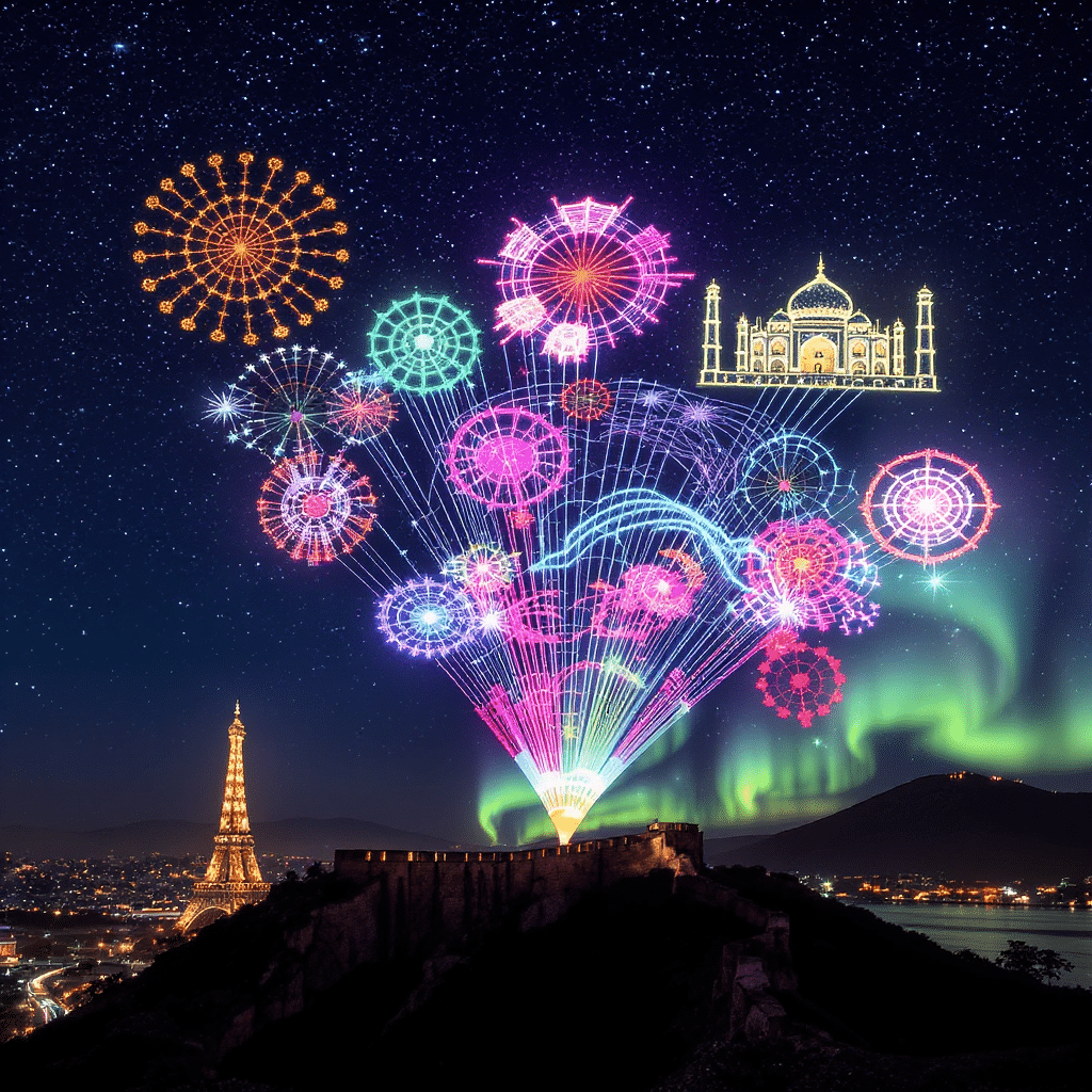 découvrez les 5 plus époustouflants spectacles de drones lumineux à travers le monde. plongez dans un univers féérique où la technologie et la créativité s'unissent pour offrir des shows inoubliables, illuminant le ciel nocturne de couleurs et de formes fascinantes.