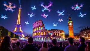 découvrez les meilleurs spectacles de drones en france et en europe pour 2025 : animations lumineuses, festivals et événements incontournables à ne pas manquer !