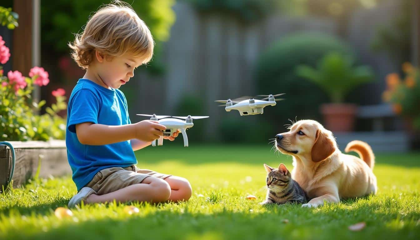 découvrez comment utiliser un drone pour enfants afin de prévenir les accidents avec les chiens et les chats, garantissant sécurité et amusement pour vos proches et vos animaux.