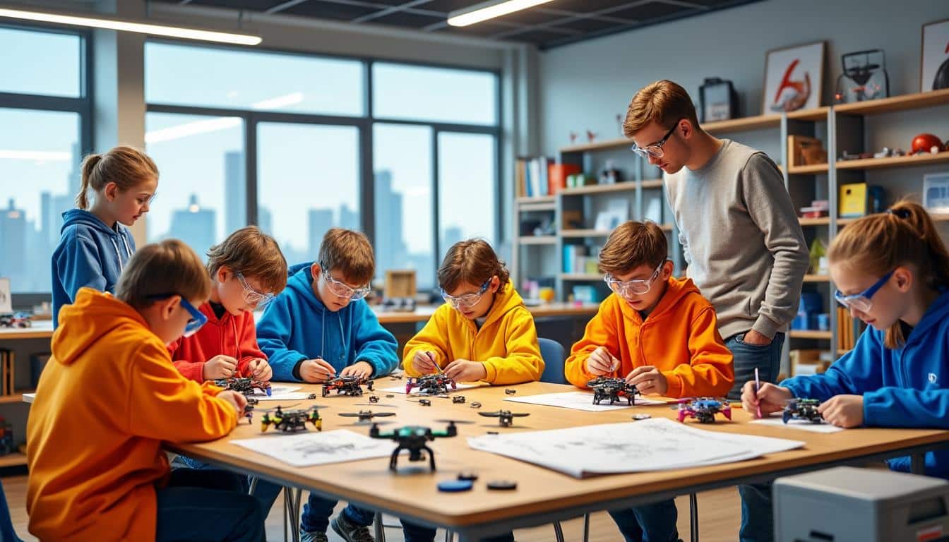 offrez un cadeau utile avec un drone pour enfant lors d'un atelier club robotique à nantes ou lyon. une expérience ludique et éducative pour découvrir la technologie et la programmation.