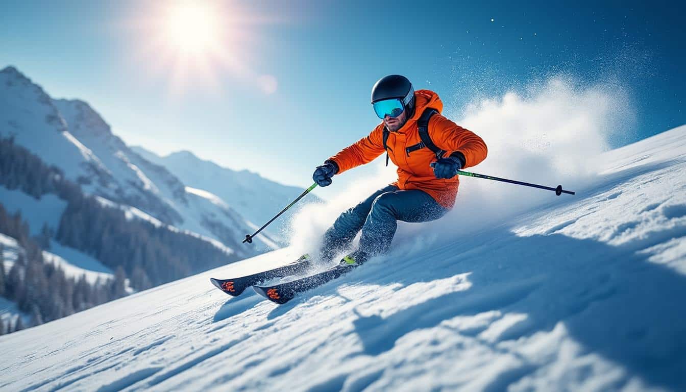 assurez un cadrage parfait de chaque skieur en mouvement grâce à l'algorithme avancé de tracking du drone suiveur, pour des prises de vue dynamiques et précises.
