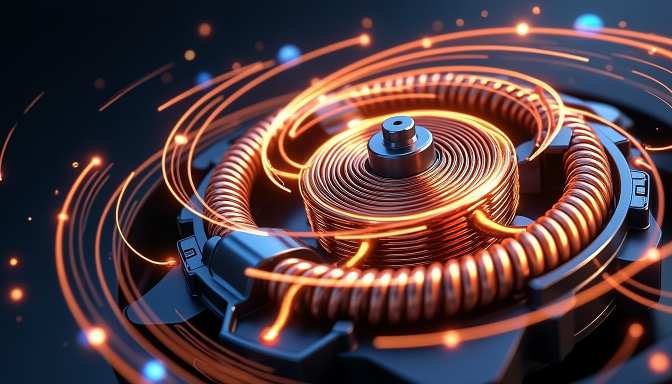 découvrez comment le bobinage en cuivre du moteur de drone génère un champ magnétique rotatif, essentiel pour le fonctionnement optimal et la performance des drones.