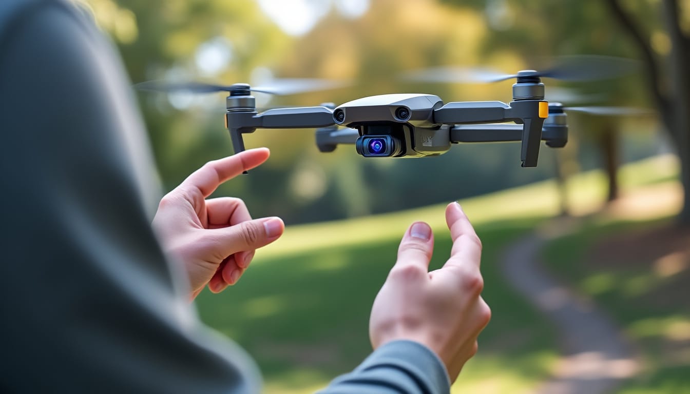 découvrez comment déclencher la photographie à distance grâce à la reconnaissance gestuelle intégrée dans la caméra du drone x pro, pour capturer des images facilement et en toute fluidité.