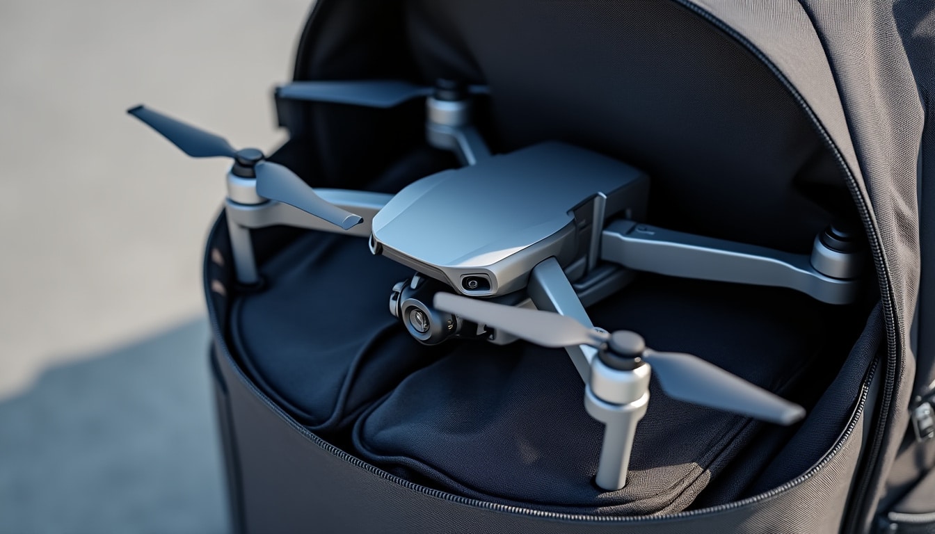 découvrez le drone x pro avec ses bras rotoriques pliables, conçus pour un transport facile dans un simple sac à dos. emportez-le partout en toute simplicité.