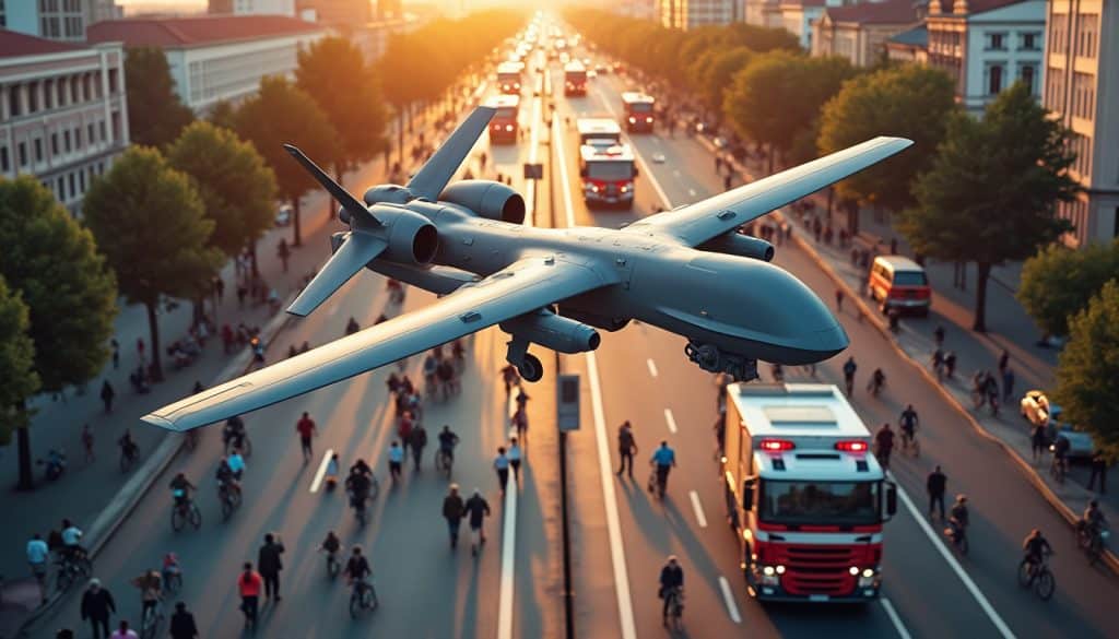 découvrez comment l'utilisation des drones militaires transforme la sécurité civile, en améliorant la surveillance, la réactivité et la gestion des crises.